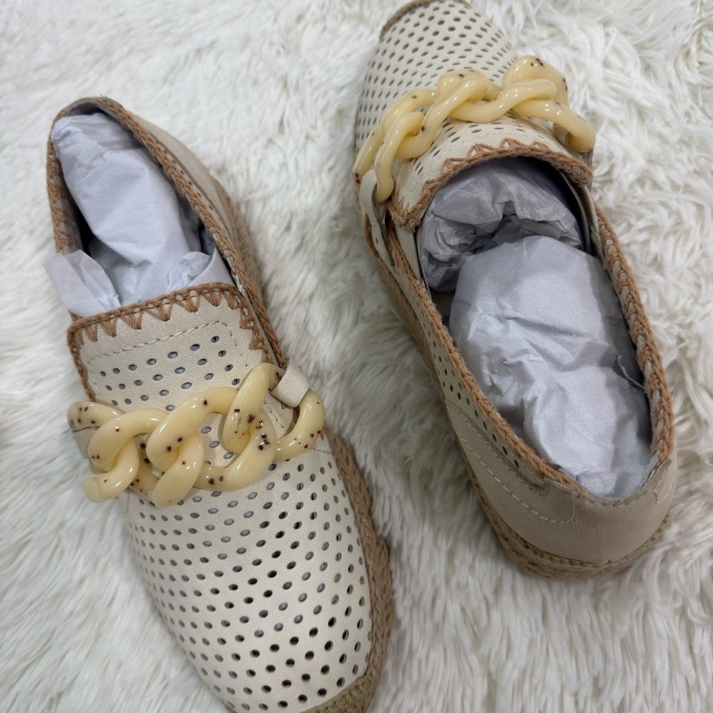 Dolce Vita Ivory Perforated Espadrilles